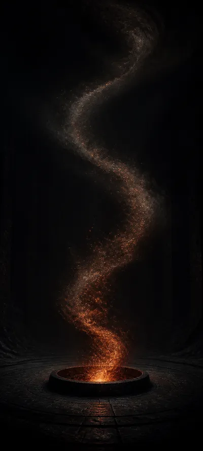 Minimal Iconic Ash Spiral