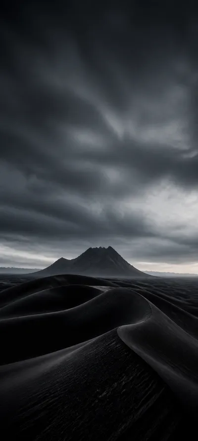 Minimal Iconic Black Sand Dunes
