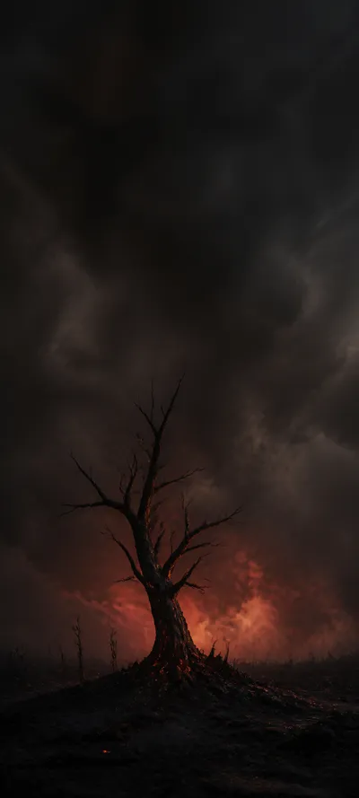 Minimal Iconic Burnt Forest