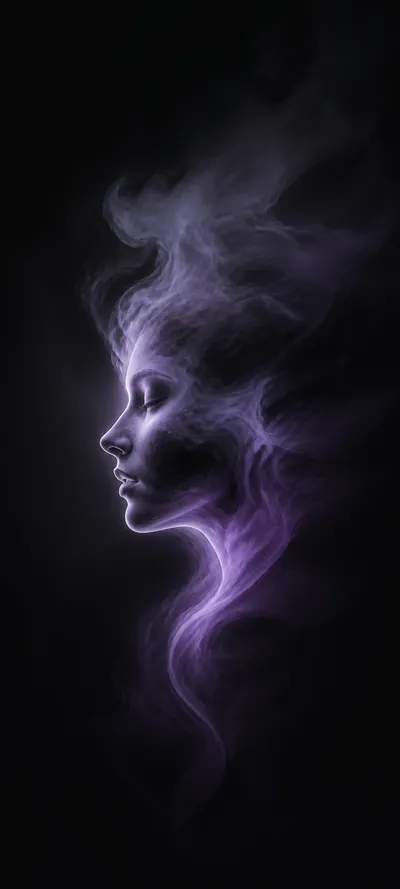 Minimal Iconic Smoke Portrait