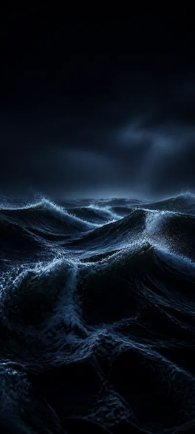 Moonlit Realm Black Ocean