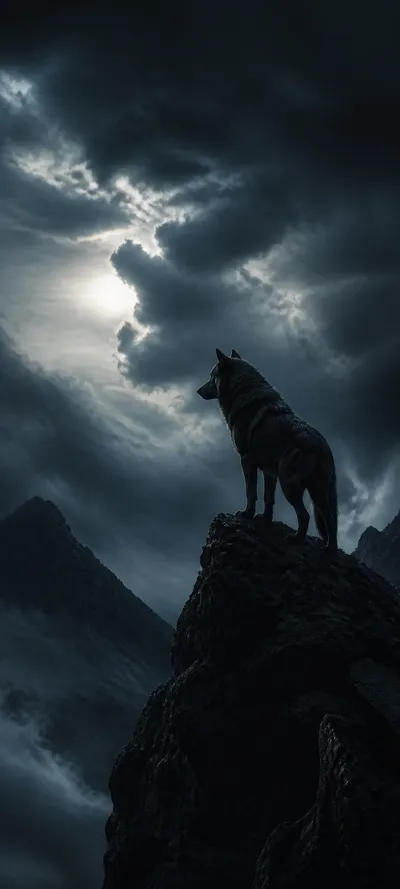 Painterly Prestige Midnight Wolf
