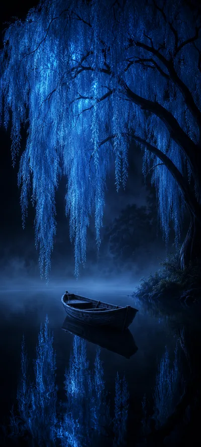 Luminous Willow Boat