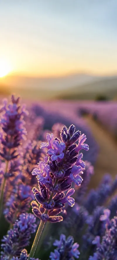 Dew Kissed Lavender Macro