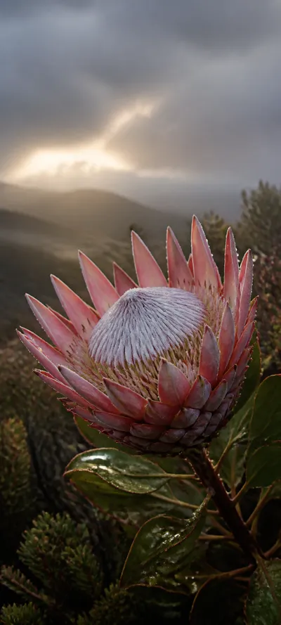 King Protea After Rain