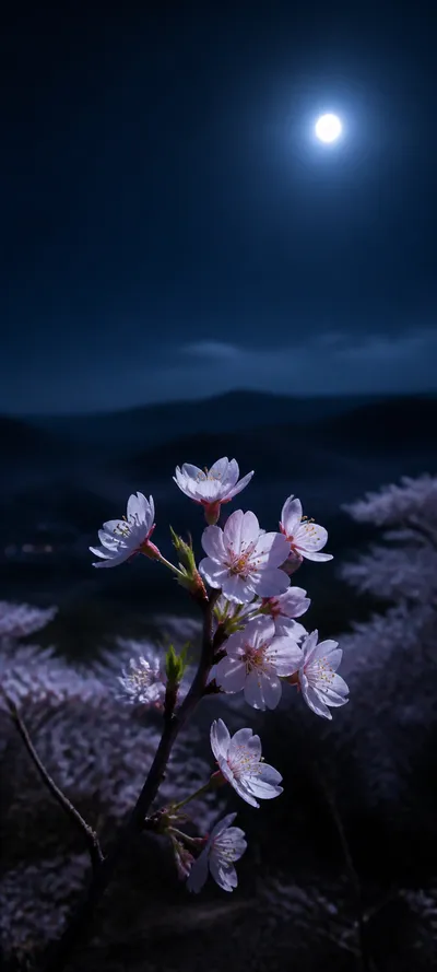 Moonlit Cherry Blossom