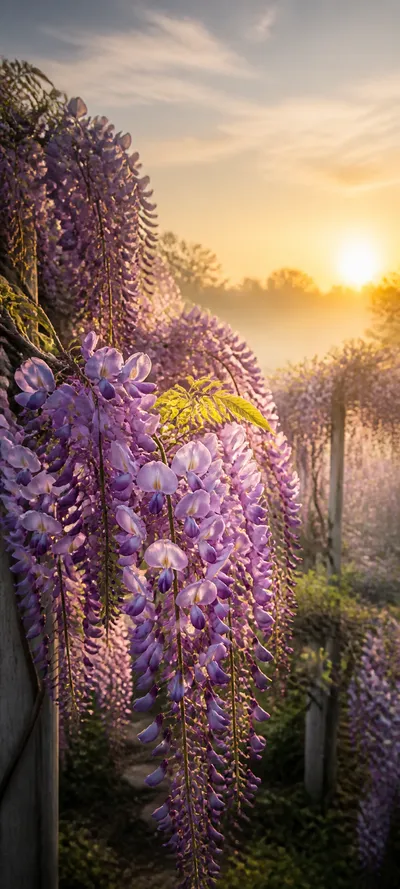 Purple Wisteria Golden Habitat