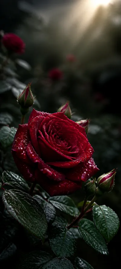 Red Rose After Rain