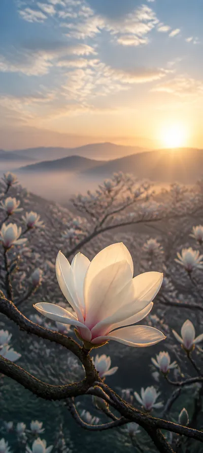 White Magnolia Golden Habitat