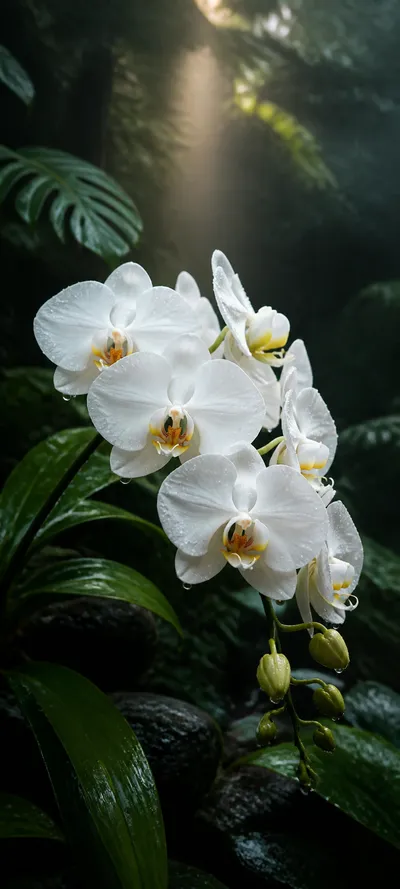 White Orchid After Rain