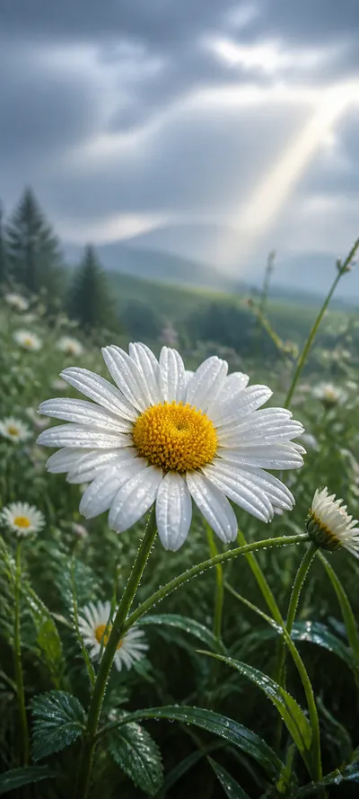 Wild Daisy After Rain