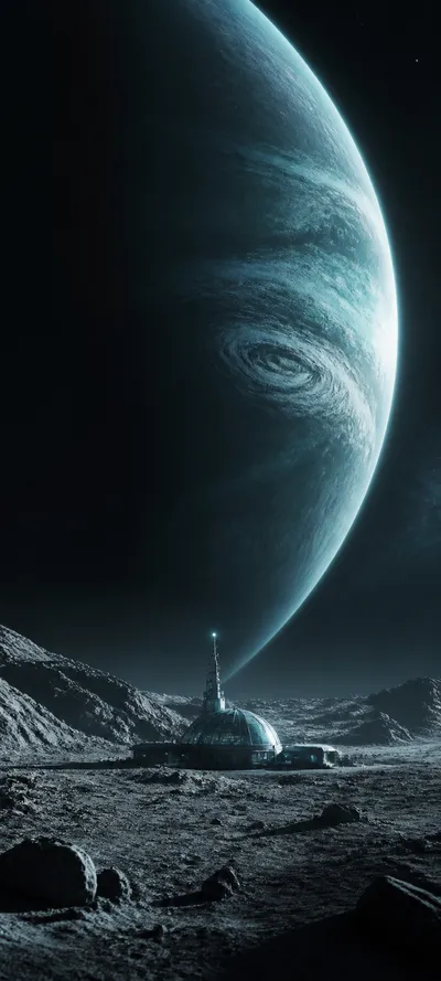 Minimal Iconic Moon Base