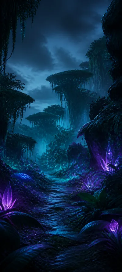 Moonlit Realm Alien Jungle