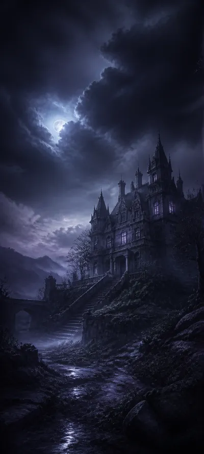 Moonlit Realm Haunted Manor