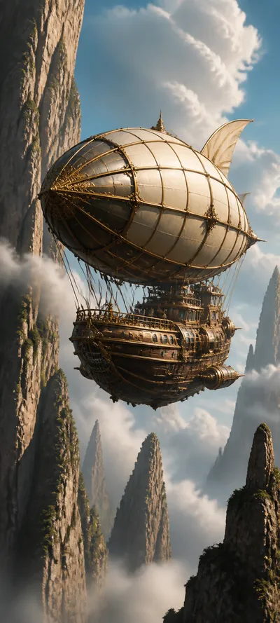 Painterly Prestige Steampunk Airship