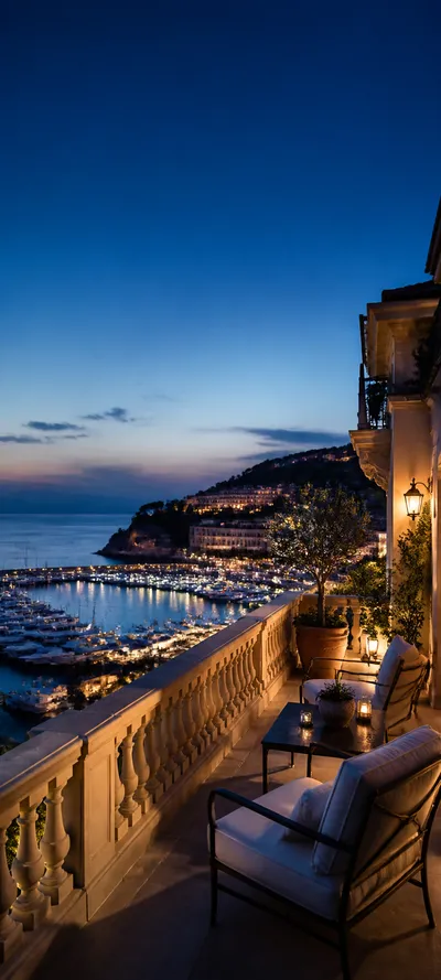 Blue Hour Monaco Terrace