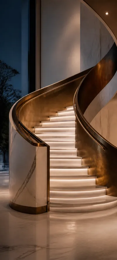 Blue Hour Palatial Staircase