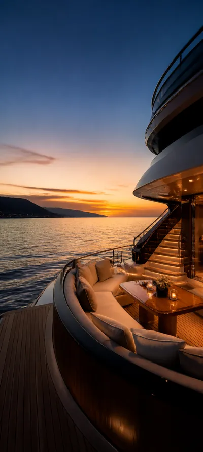 Blue Hour Superyacht Deck