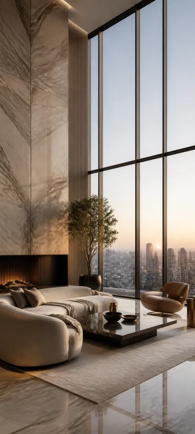 Cinematic Dawn Marble Penthouse