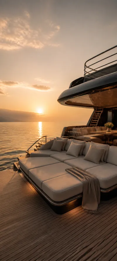 Cinematic Dawn Superyacht Deck