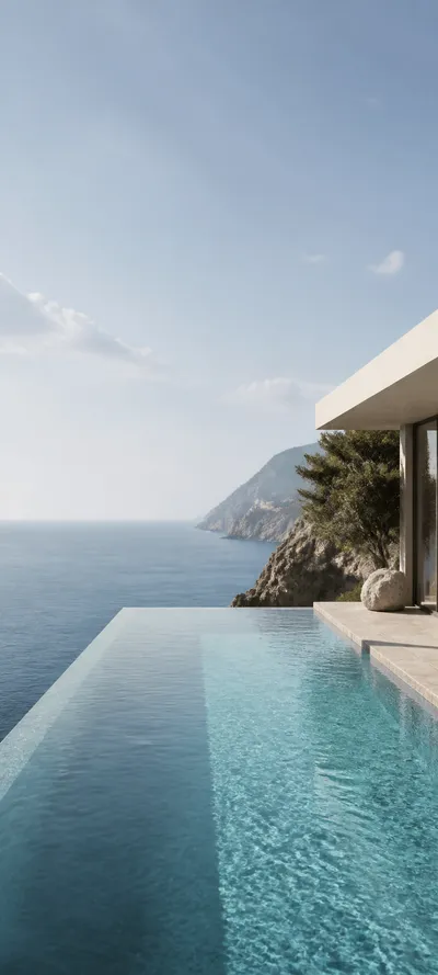 Minimal Luxe Infinity Pool Villa