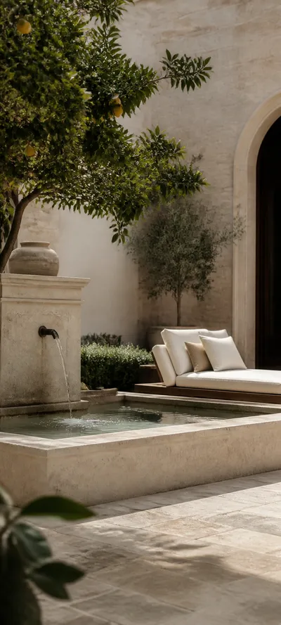 Minimal Luxe Italian Courtyard