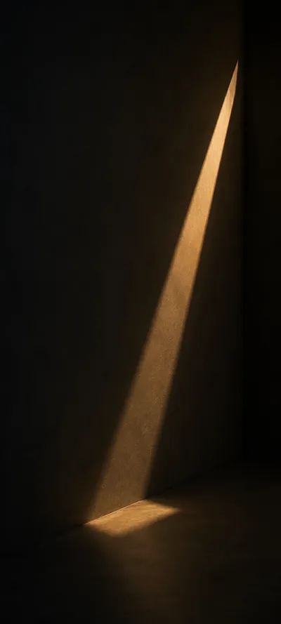 Amber Light Beam Dark Corner