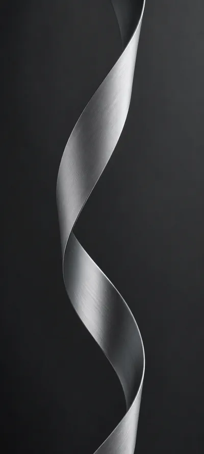 Brushed Silver Ribbon Twist