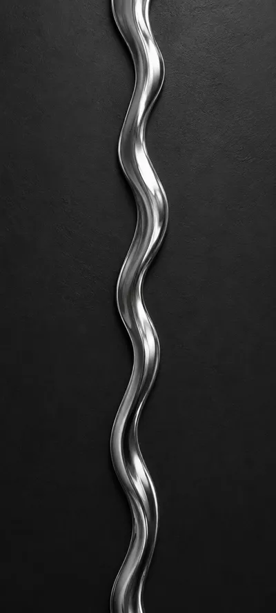 Chrome Wavy Rod Black