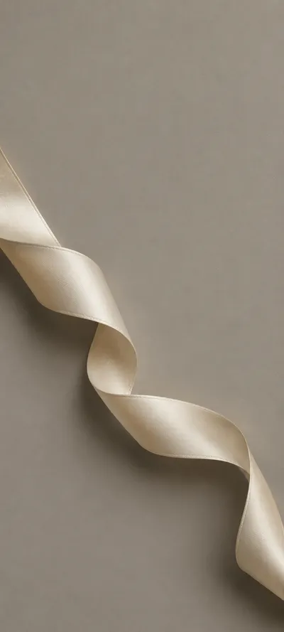 Cream Satin Ribbon Twist