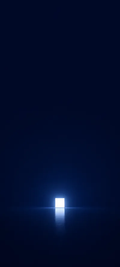 Glowing White Cube Navy