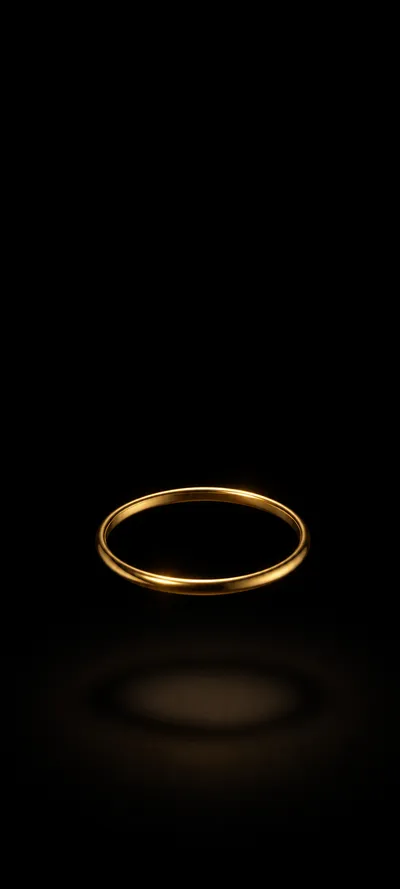 Gold Ring Floating Black