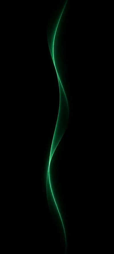 Green Wavy Light Streak Black