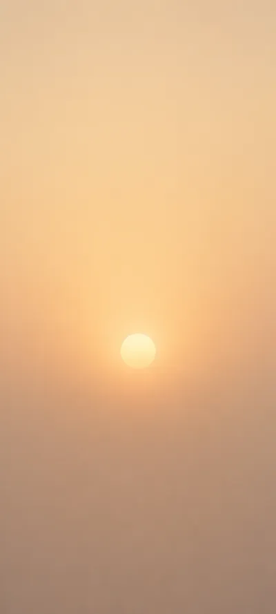 Hazy Sun Peach Sky