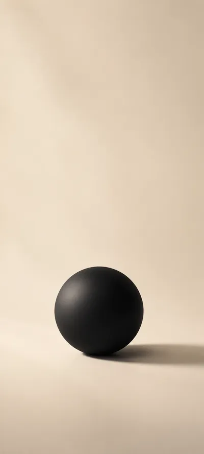 Matte Black Sphere Cream Backdrop