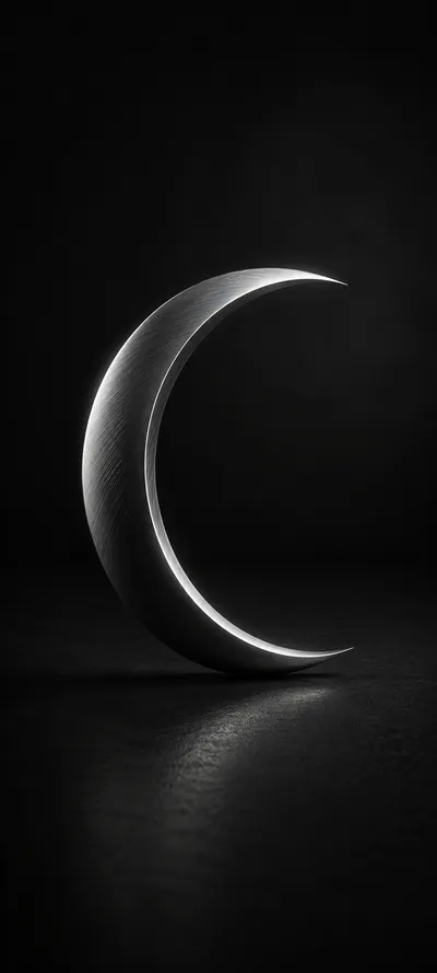 Metallic Crescent Moon Black