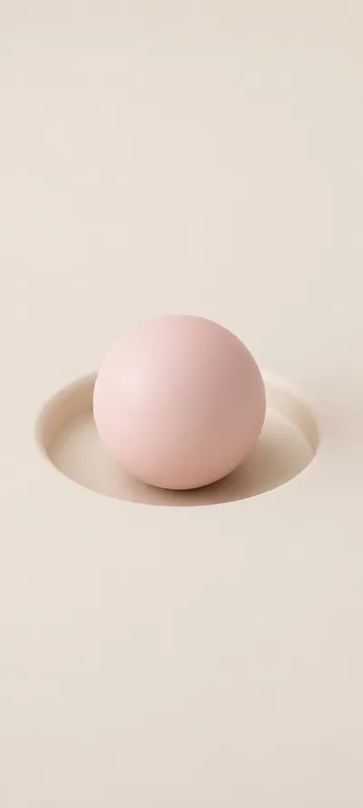 Pink Sphere In Cream Hole