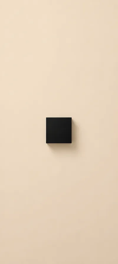 Small Black Square Cream