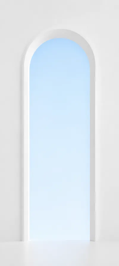 White Arch Sky Blue Gradient