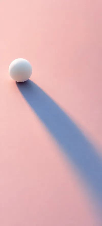 White Sphere Long Shadow Pink