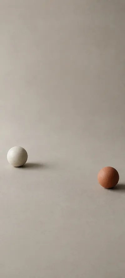 White Terracotta Spheres Gray