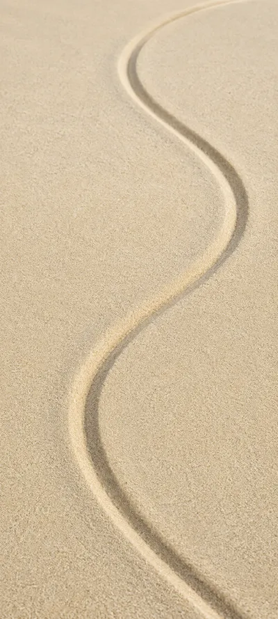 Winding Line In Sand