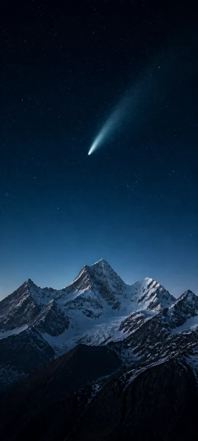 Comet Over Peaks