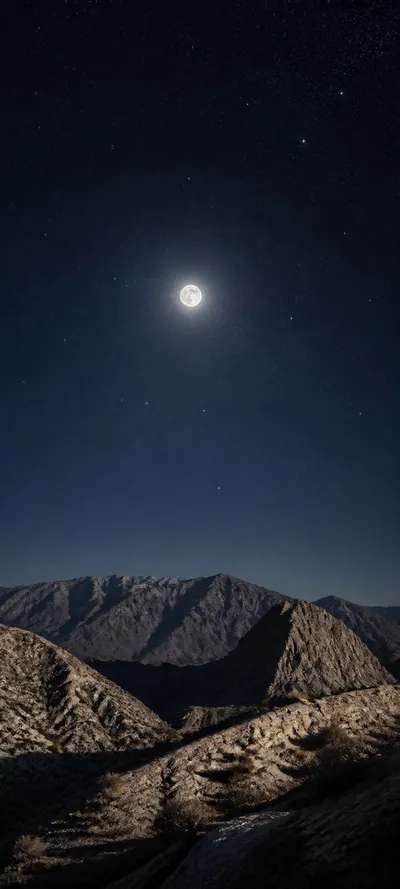 Desert Moonlit Mountains