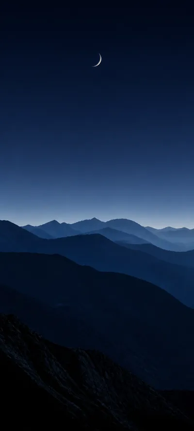 Midnight Mountain Silhouette