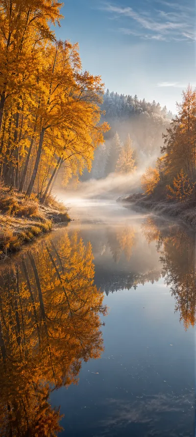 Autumn Lake Reflection