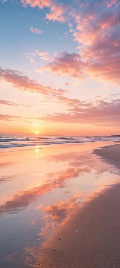 Beach Sunset Reflection
