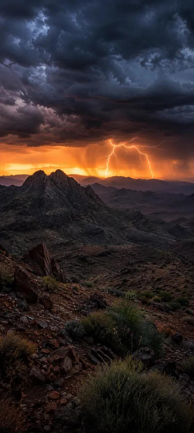 Desert Lightning Storm