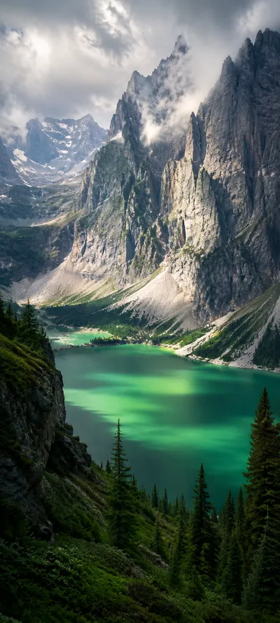 Green Glacier Lake Valley