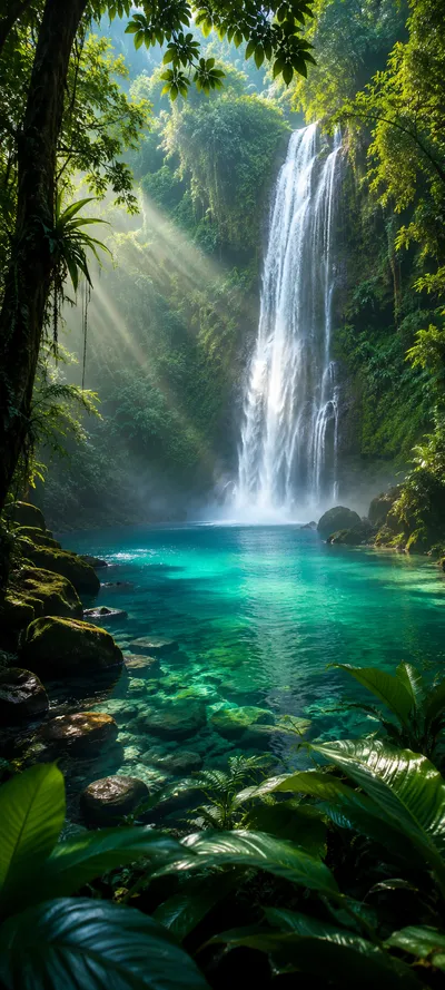 Jungle Waterfall Sunbeam